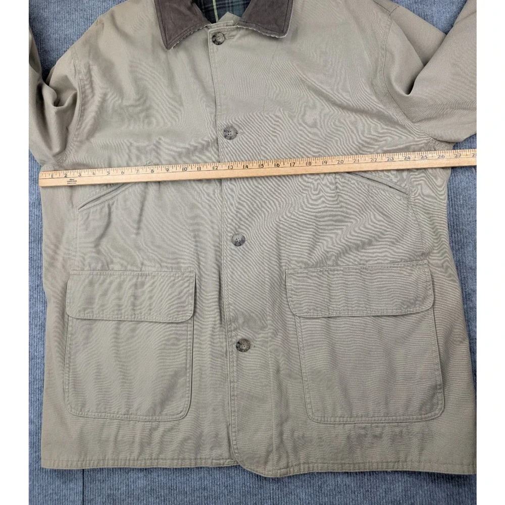 JG Brown Chore Coat Mens Large Flannel Lined Work Wear Equestrian Field Barn